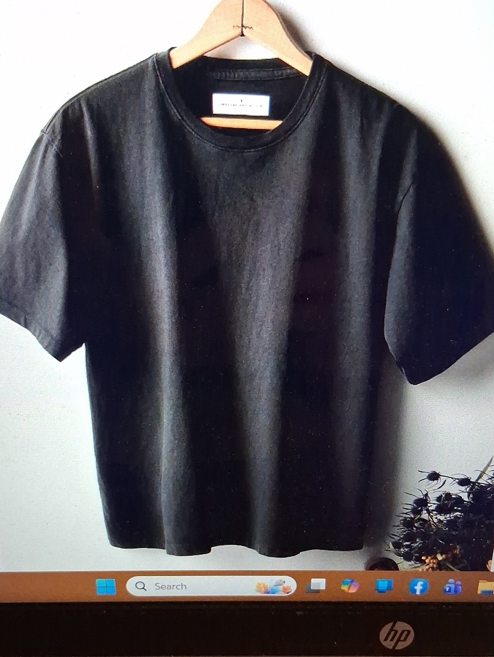 Imogene + Willie Unisex Faded Black Knit Box Crew T Shirt Sturdy Top XSmall New